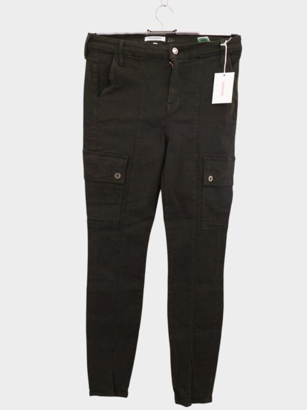Good American Good Legs High Rise Jeans Women 4/27 Stretchy Skinny Olive NWT